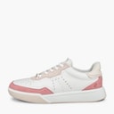 Baskets en cuir street court femmes Old Rose/Blanc/Rose Dust