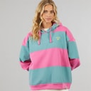 Damskie bluza z kapturem sky Różowy/Teal