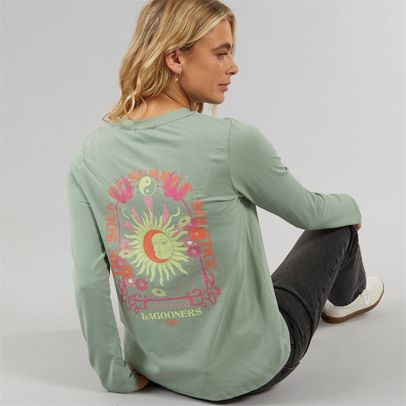 Lagooners Dames airdrie t-shirt met lange mouwen - Green Bay