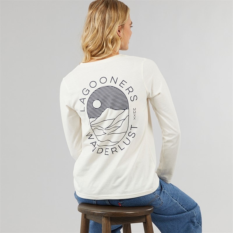 Lagooners Dames fife t-shirt met lange mouwen - Ecru