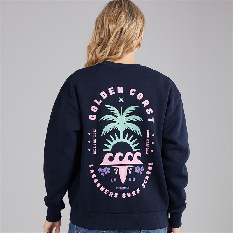 Dames kempley fold trui Navy - Afbeelding 3