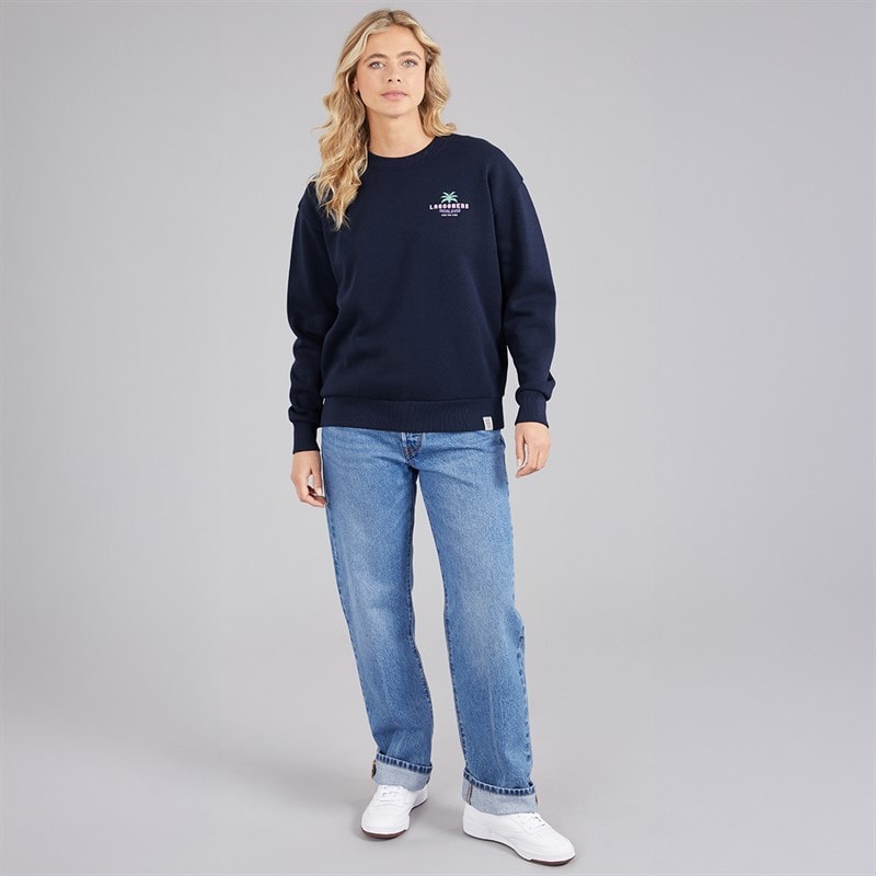 Dames kempley fold trui Navy - Afbeelding 4