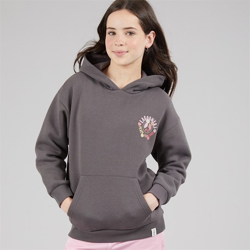 Dziewczęce bluza z kapturem barley Charcoal – zdjęcie  2