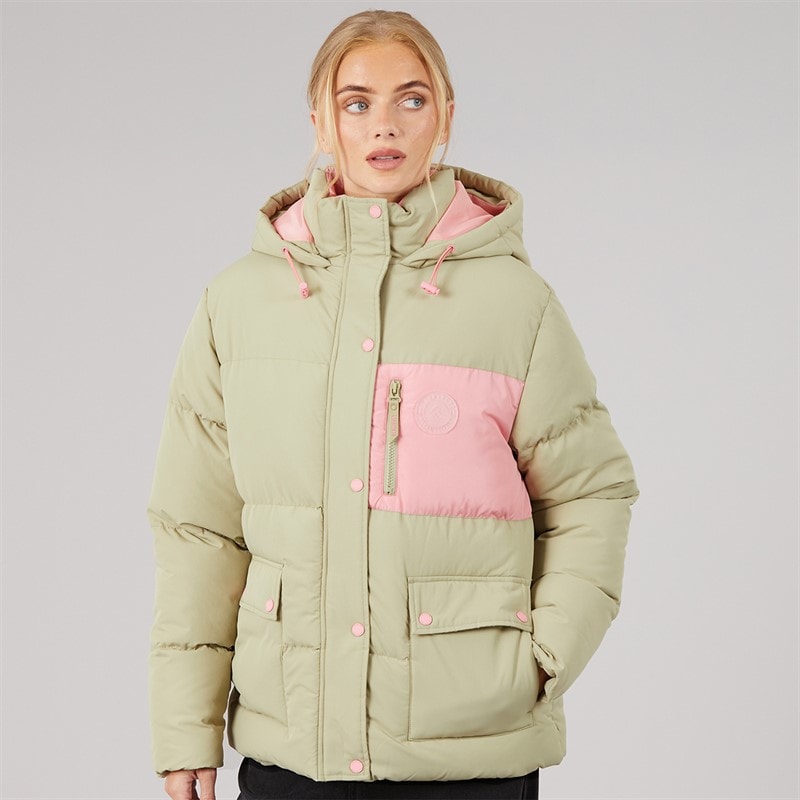 Veste courte matelassée aven femmes Kaki - Image 3