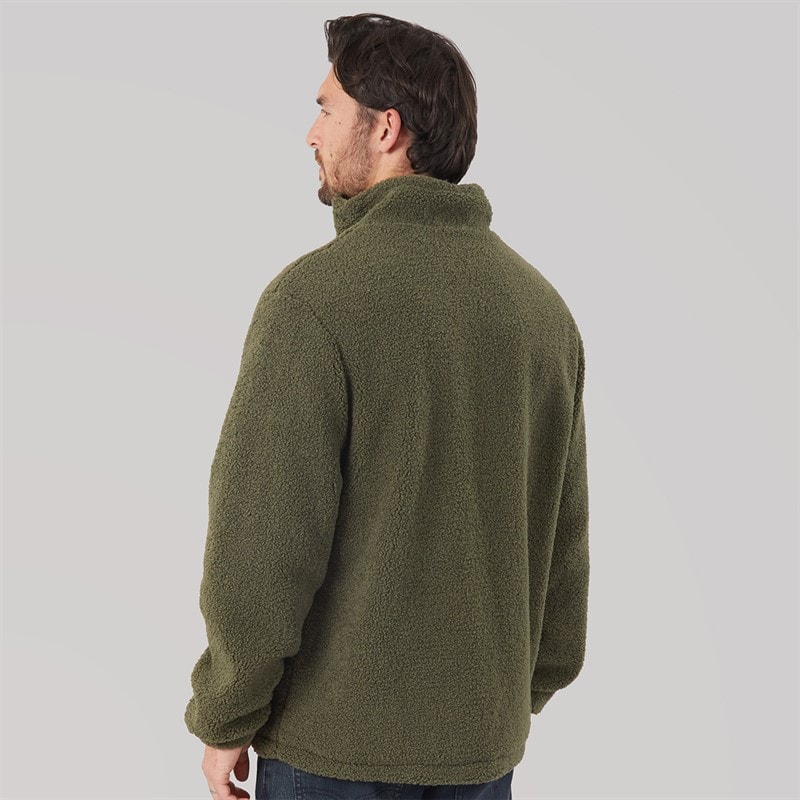 Mężczyźni kurtka z zamkiem Rafferty Borg Khaki/Pomarańczowy – zdjęcie  2
