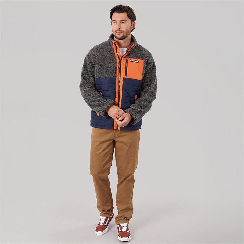 Heren hybride jas Steel Grey/Verbrand Oranje - Afbeelding 4