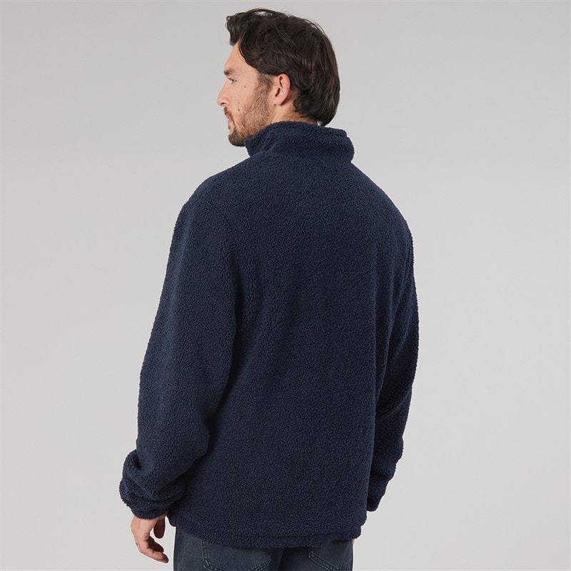 Heren rafferty borg jas met rits Navy/Charcoal - Afbeelding 2