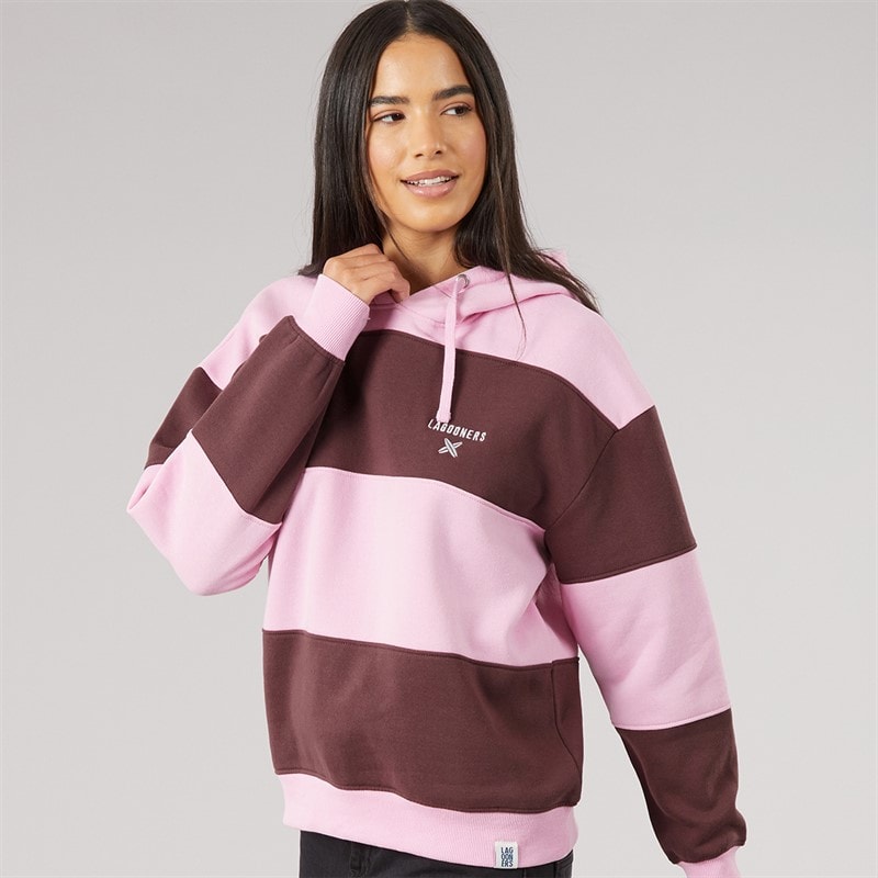 Lagooners Sweat à capuche sky femmes - Rose/Marron