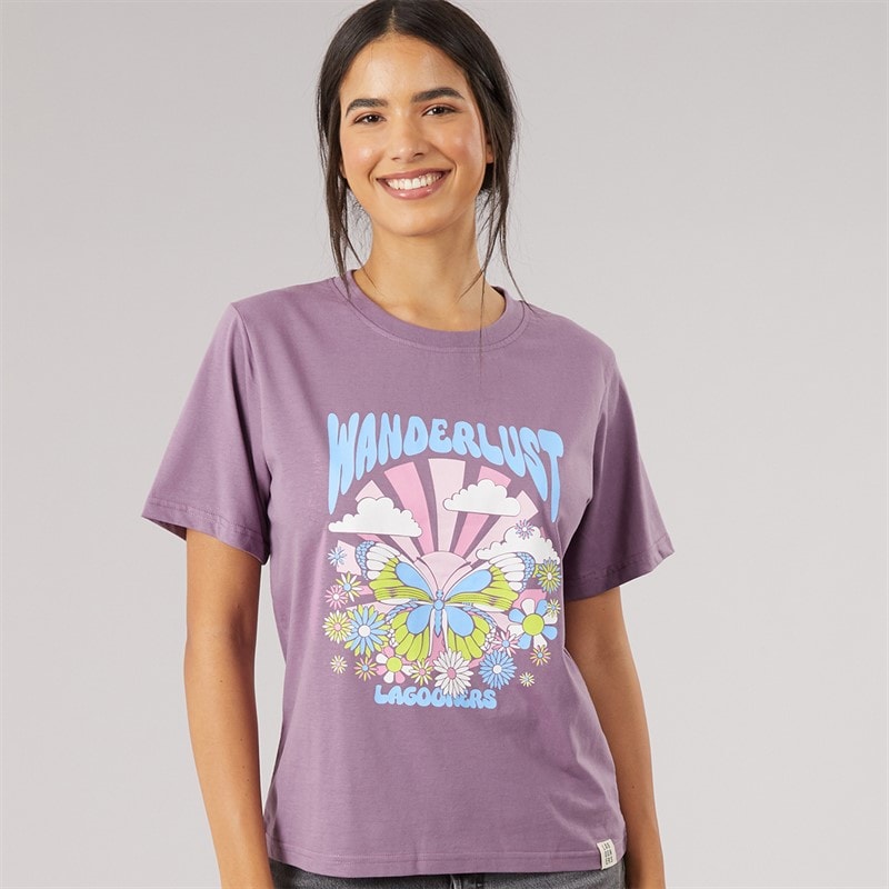 Lagooners Damskie t-shirt wren - Grape
