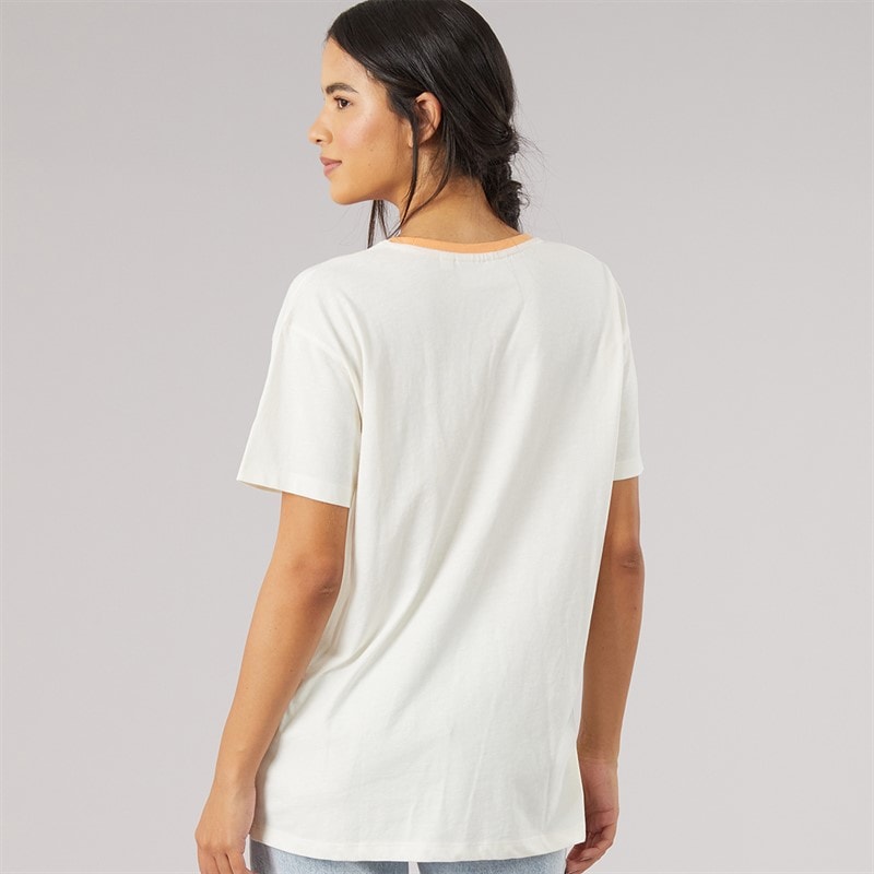 Damskie oversize koszulka rowan Ecru – zdjęcie  2