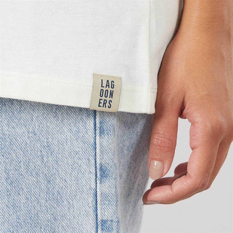 Damskie oversize koszulka rowan Ecru – zdjęcie  4