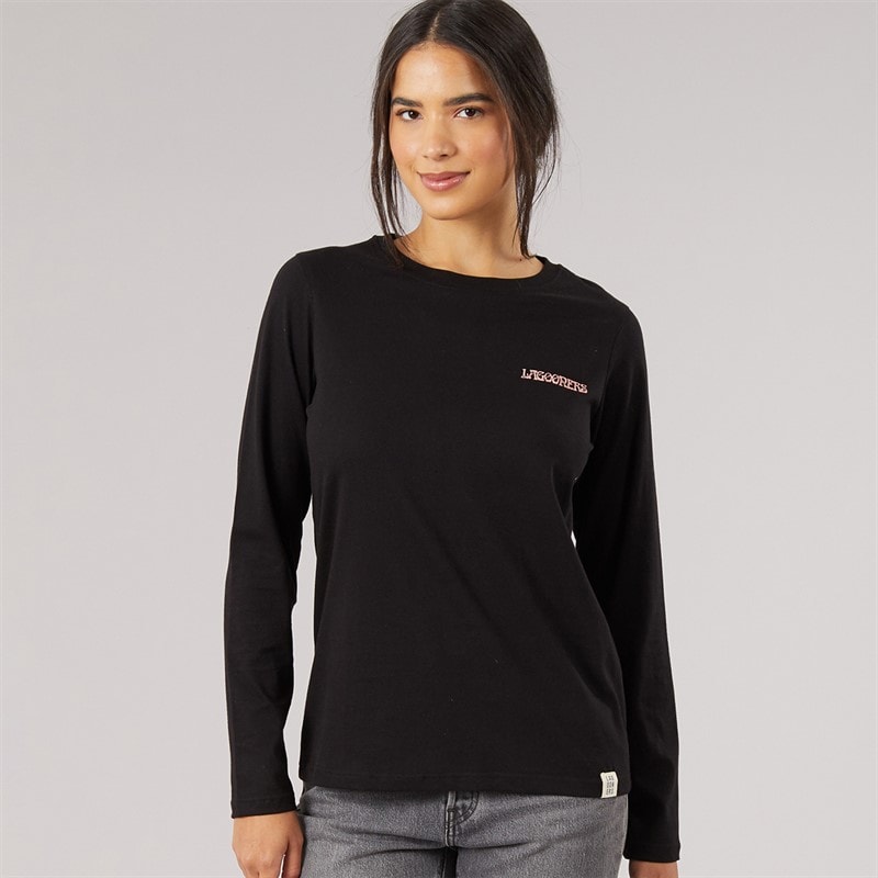 Dames oak t-shirt met lange mouwen Zwart - Afbeelding 2