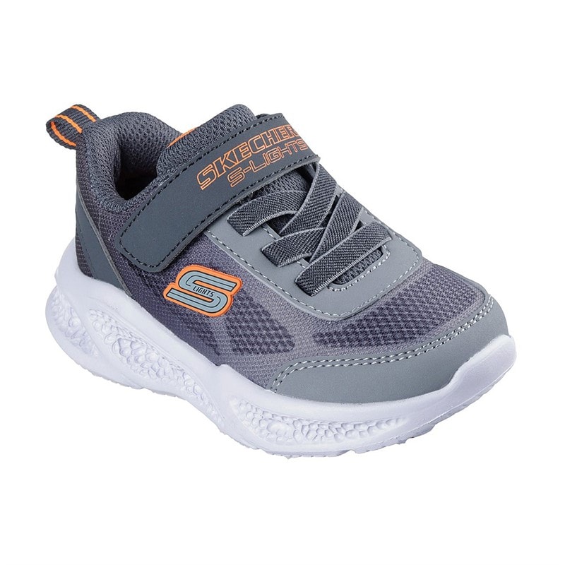Niemowlęce chłopięce sneakersy SKECHERS Meteor-Lights Krendox Szary – zdjęcie  3