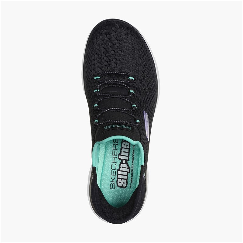 Damskie slip on sneakers summits Czarny – zdjęcie  4