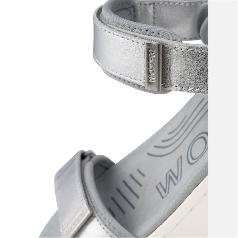 Damen - Line Metallic Sandalen 039 Silver - Bild 4
