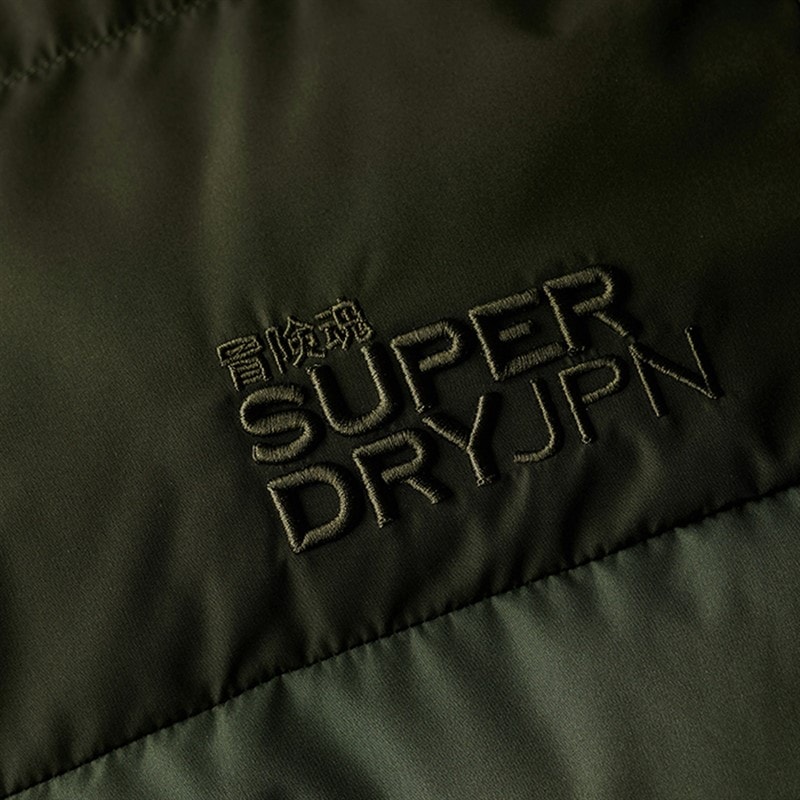 Heren colourblock pufferjack Surplus Goods Olive Green - Afbeelding 5