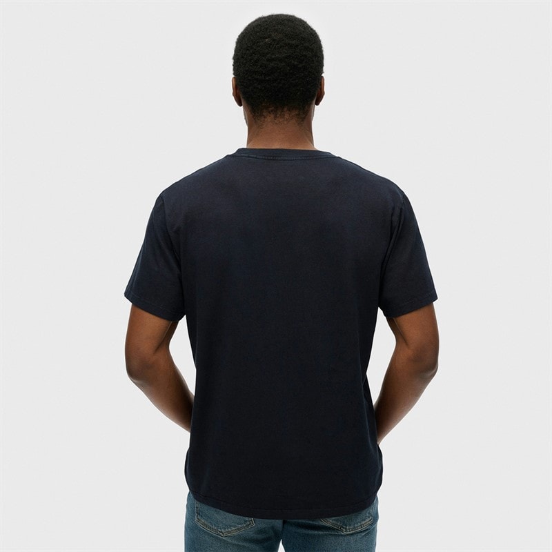 Heren essentials relaxed t-shirt Super Dark Navy - Afbeelding 2
