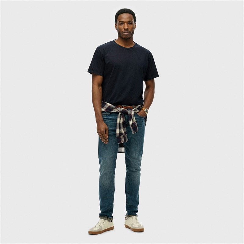 Heren essentials relaxed t-shirt Super Dark Navy - Afbeelding 4