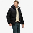 Heren colourblock pufferjack Zwart/Ebony