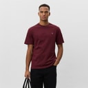 Les Deux Herren Kern Kontrast T Shirt Chocolate Truffle Red
