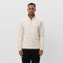 Les Deux Heren Core Contrast Quarter Zip Sweatshirt Ivory