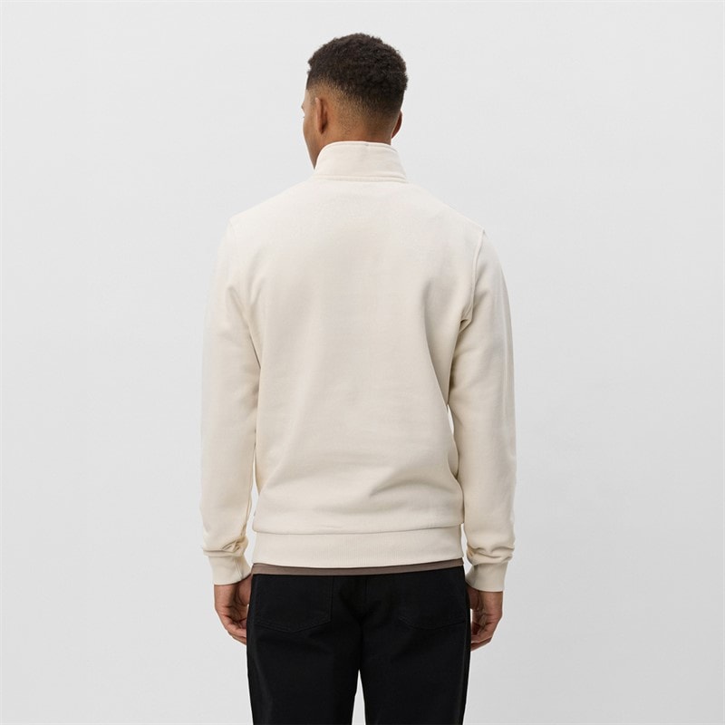 Les Deux Heren Core Contrast Quarter Zip Sweatshirt Ivory - Afbeelding 2