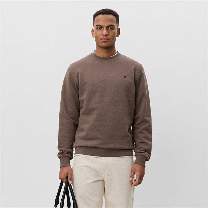 Les Deux Heren Core Contrast Sweatshirt Mountain Grey Brown - Afbeelding 1