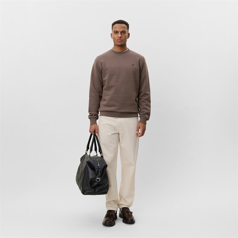 Les Deux Heren Core Contrast Sweatshirt Mountain Grey Brown - Afbeelding 4