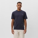 Les Deux Herren Kern Kontrast T Shirt India Ink Blue