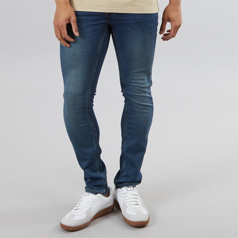 Solid Heren Tulio Hybrid Straight jeans Blauw