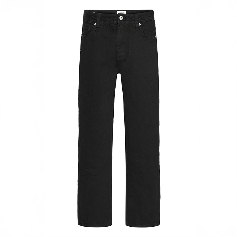 Solid Heren Denim Jeans Zwarte Denim - Afbeelding 2