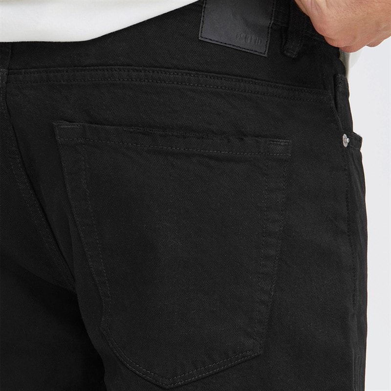 Solid Heren Denim Jeans Zwarte Denim - Afbeelding 5