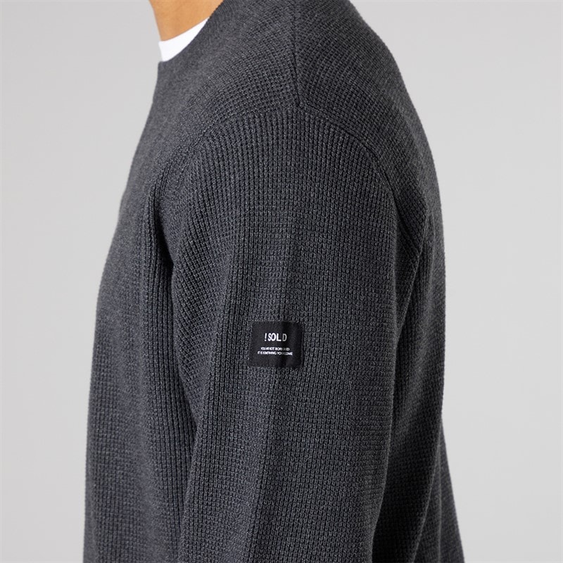 Solid Herren Strick Pullover Dunkel Grau Marl Dar Grey M - Bild 3