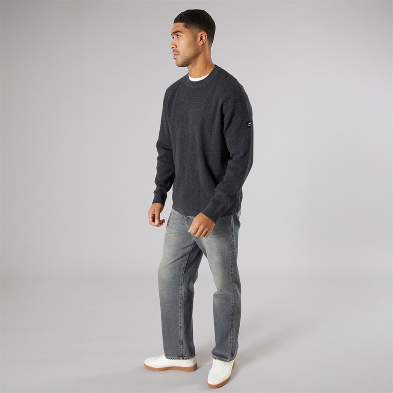 Solid Herren Strick Pullover Dunkel Grau Marl Dar Grey M - Bild 4