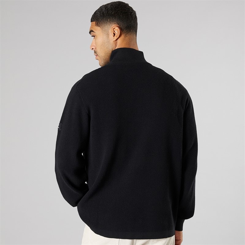 Solid Heren gebreide trui True Black - Afbeelding 2