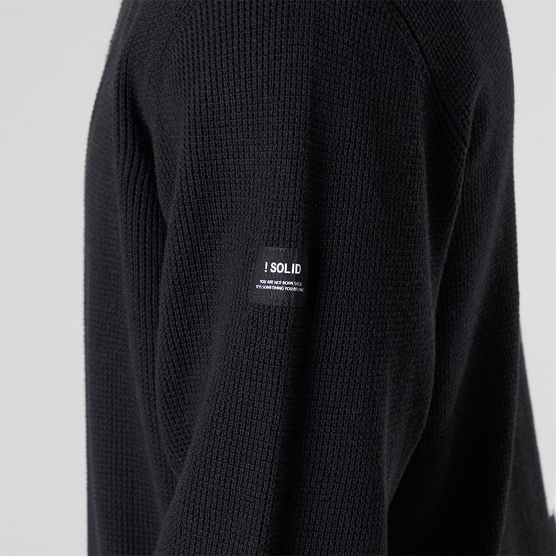 Solid Heren gebreide trui True Black - Afbeelding 3