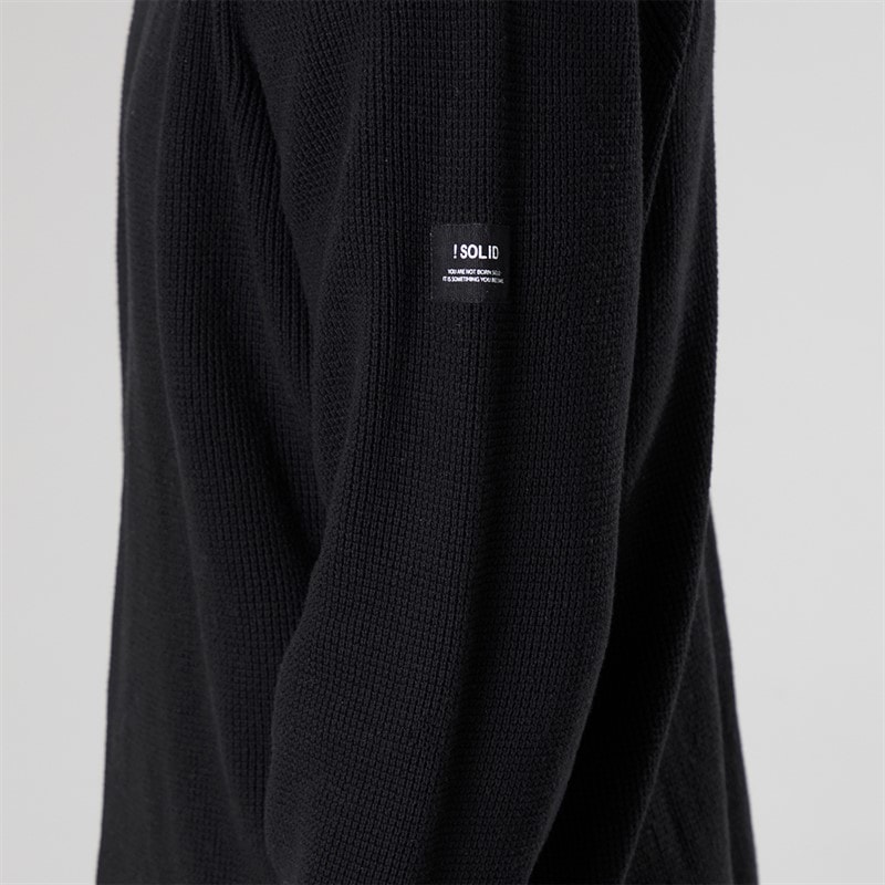 Solid Heren gebreide trui True Black - Afbeelding 3