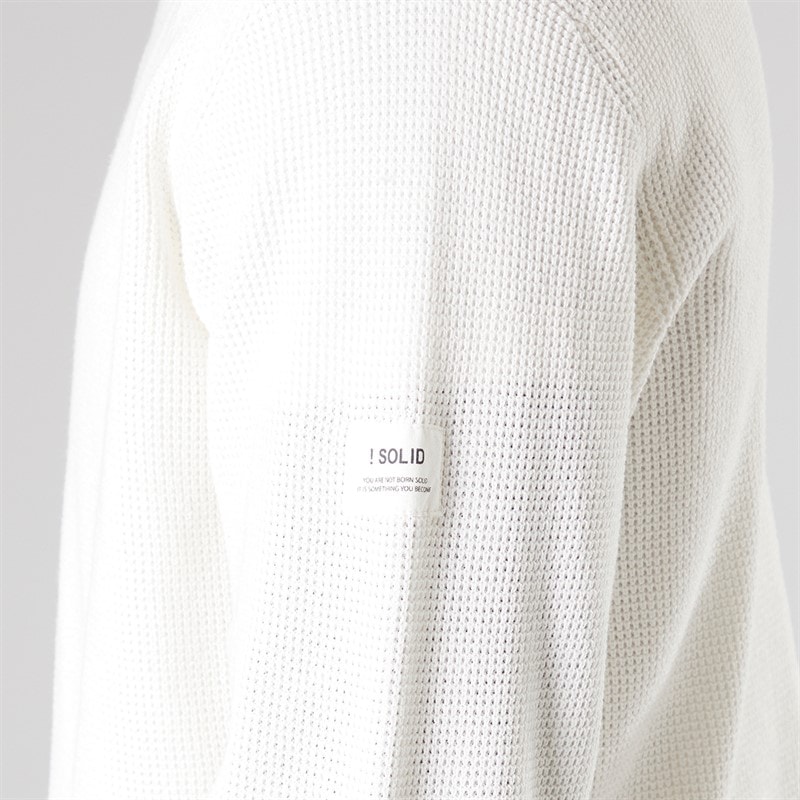 Solid Heren gebreide trui Off White - Afbeelding 3