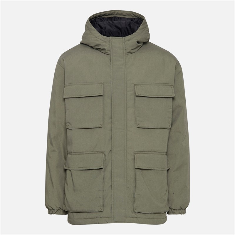 Solid Heren Gaben Utility Jas Dusty Olijfgroen