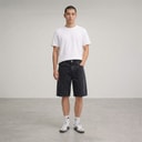 Solid Herren Sdomidt lockere Passform Denim Shorts Grey Denim