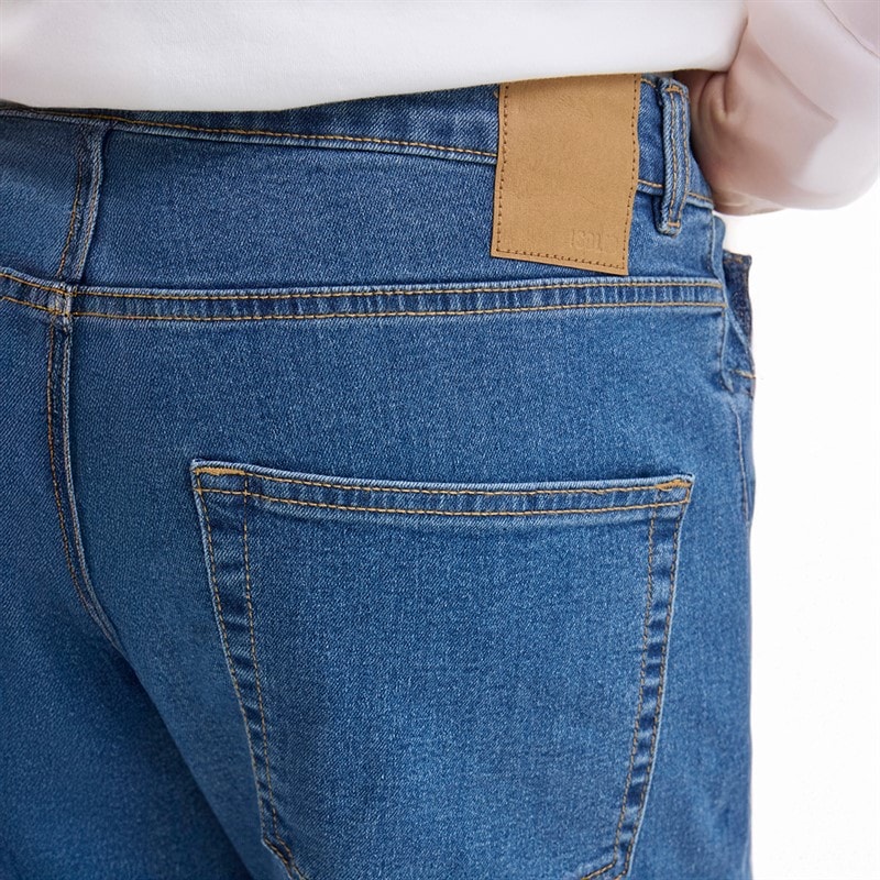 Solid Heren Sdryder Spijkerbroek Middle Blue Denim - Afbeelding 3