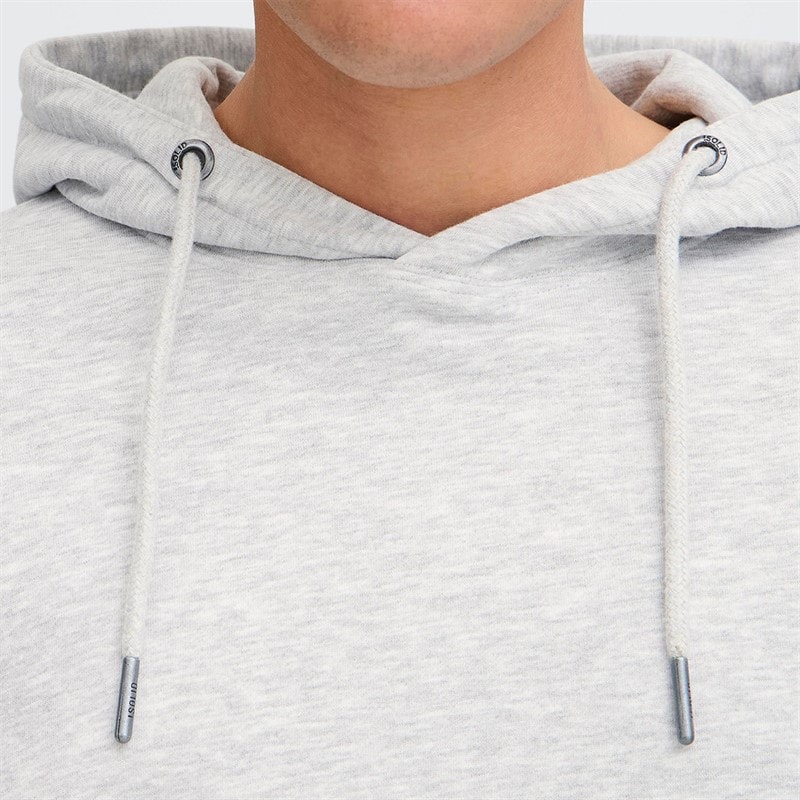 Solid Heren Dix Hoodie Light Grey Melange - Afbeelding 3