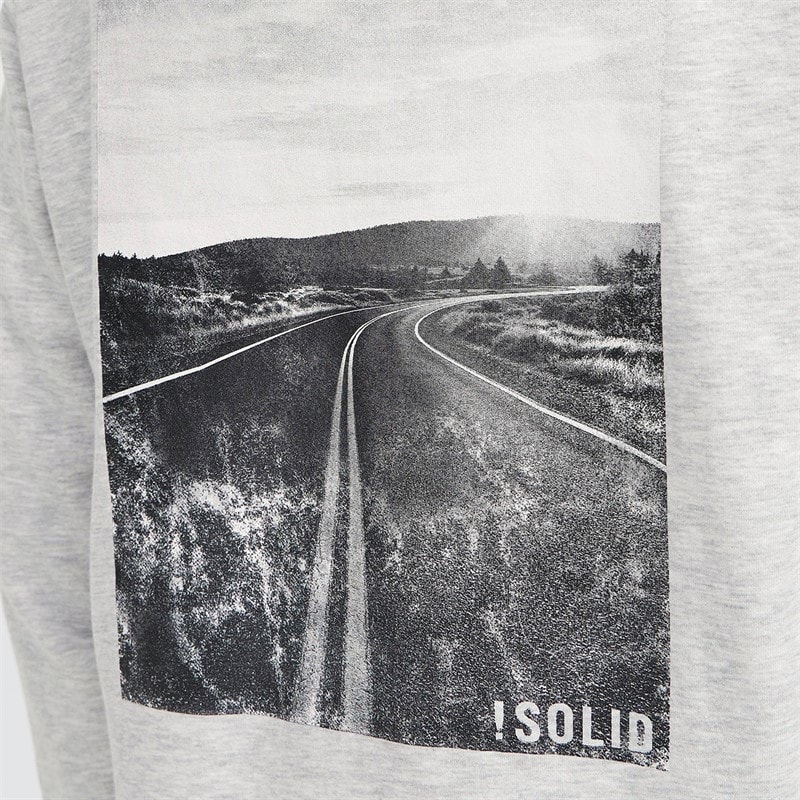 Solid Heren Dix Hoodie Light Grey Melange - Afbeelding 5