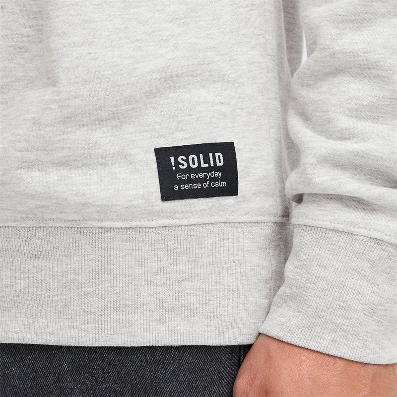 Solid Heren Dixon Sweatshirt Light Grey Melange - Afbeelding 5