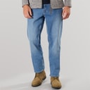 Solid Heren Harlan Denim Jeans Middle Vintage Blue Denim