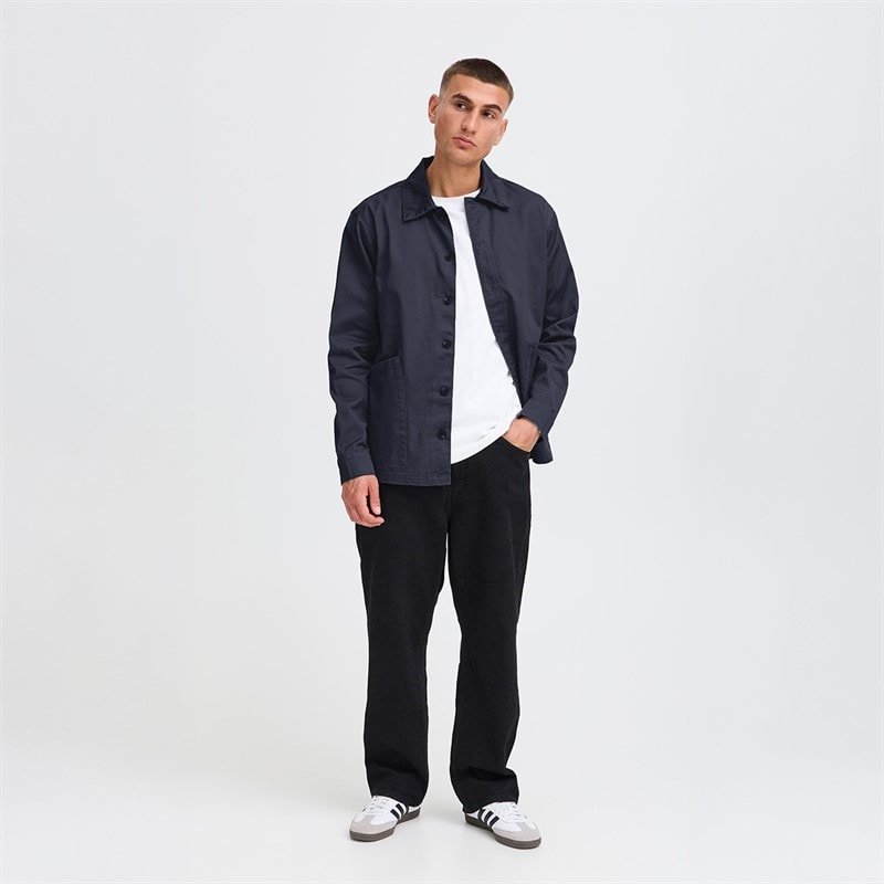 Solid Heren Ossie Overshirt Insignia Blue - Afbeelding 5