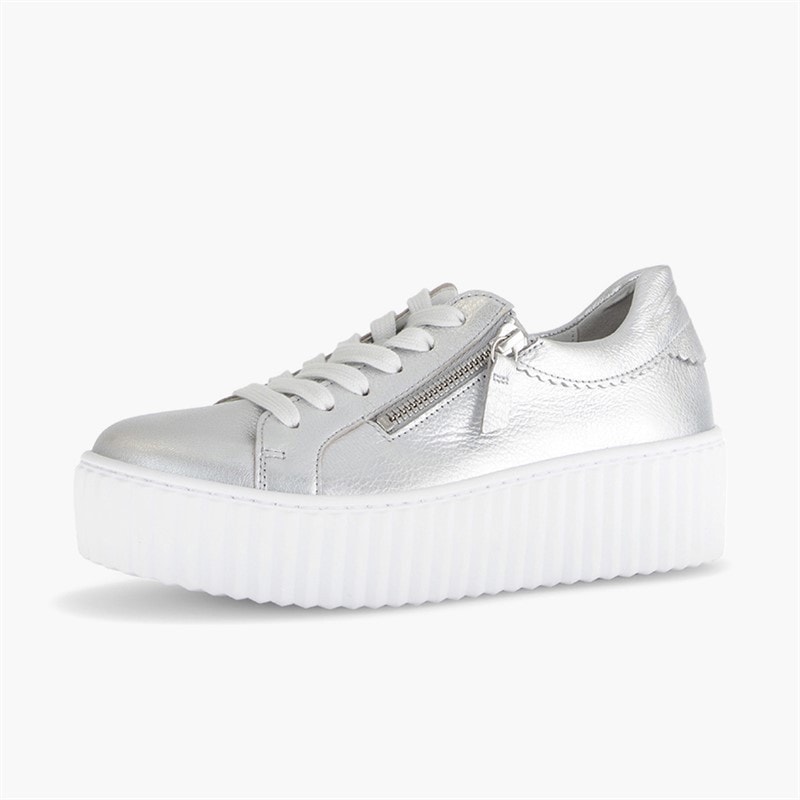 Gabor Dames Platform Sneakers Silver - Afbeelding 2