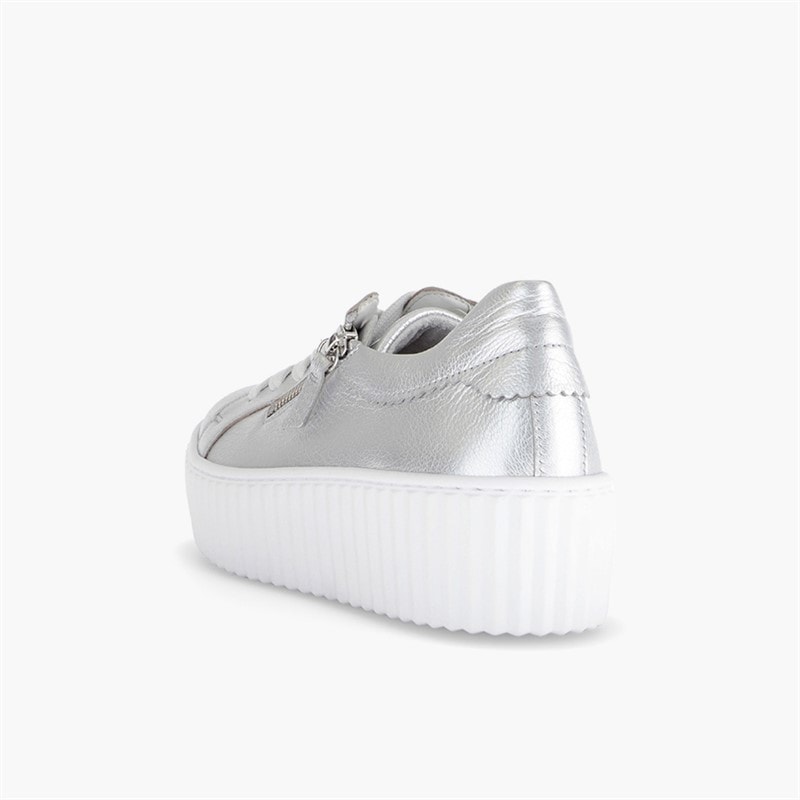 Gabor Dames Platform Sneakers Silver - Afbeelding 4