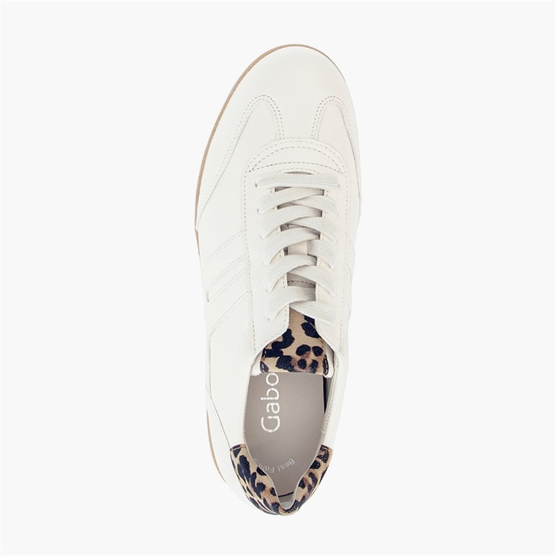 Gabor Dames Retro Sneakers Wit/Leopard - Afbeelding 3