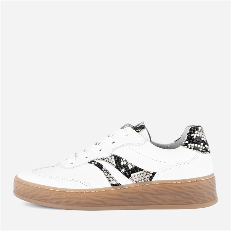 Gabor Skórzane sneakersy dla niej kolor White/Snake